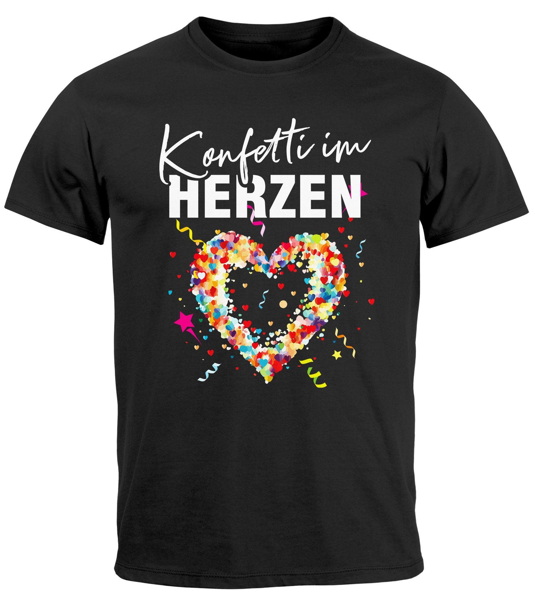 MoonWorks Print-Shirt Herren T-Shirt Fasching Karneval günstig online kaufen