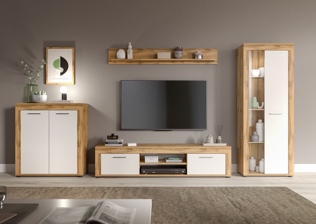 INOSIGN Wohnwand »Aosta, Breite 330cm, best. aus Highboard, Lowboard, Wandb günstig online kaufen