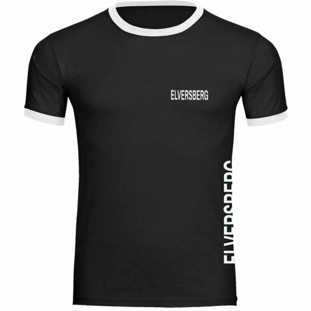 multifanshop T-Shirt Kontrast Elversberg - Brust & Seite - Männer günstig online kaufen