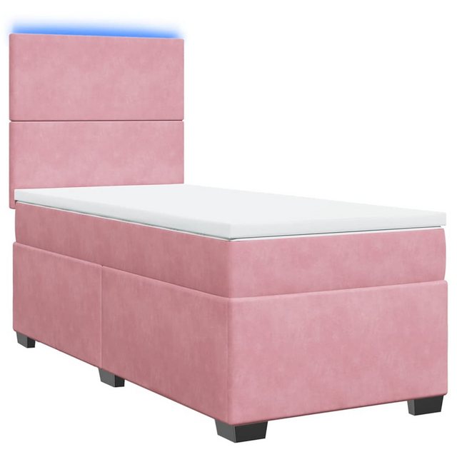 vidaXL Bett Boxspringbett mit Matratze Rosa 80x200 cm Samt günstig online kaufen