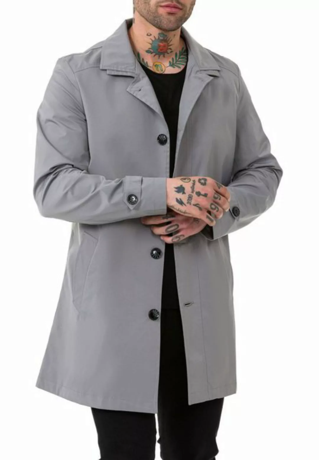 RedBridge Trenchcoat Red Bridge Herren Mantel Trenchcoat Jacke Grau S Premi günstig online kaufen