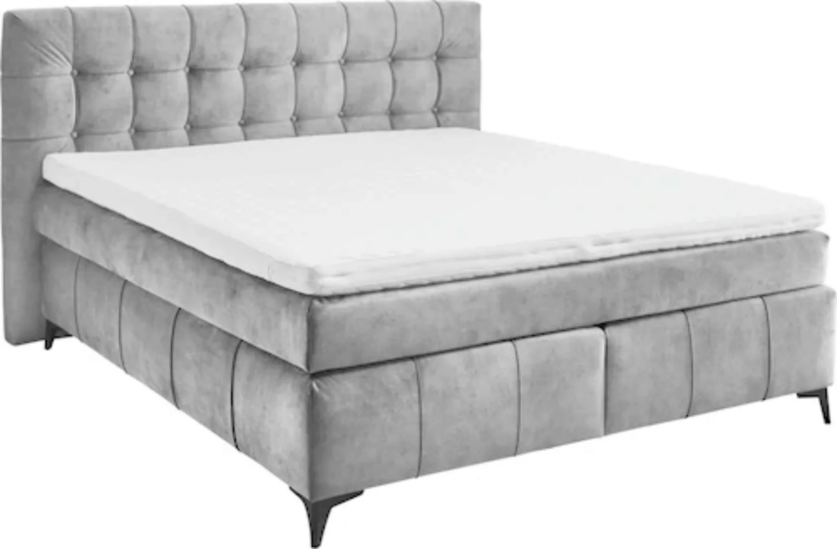 ED EXCITING DESIGN Boxspringbett »Oregon«, inkl. Duo-Matratze - Kokosmatte, günstig online kaufen