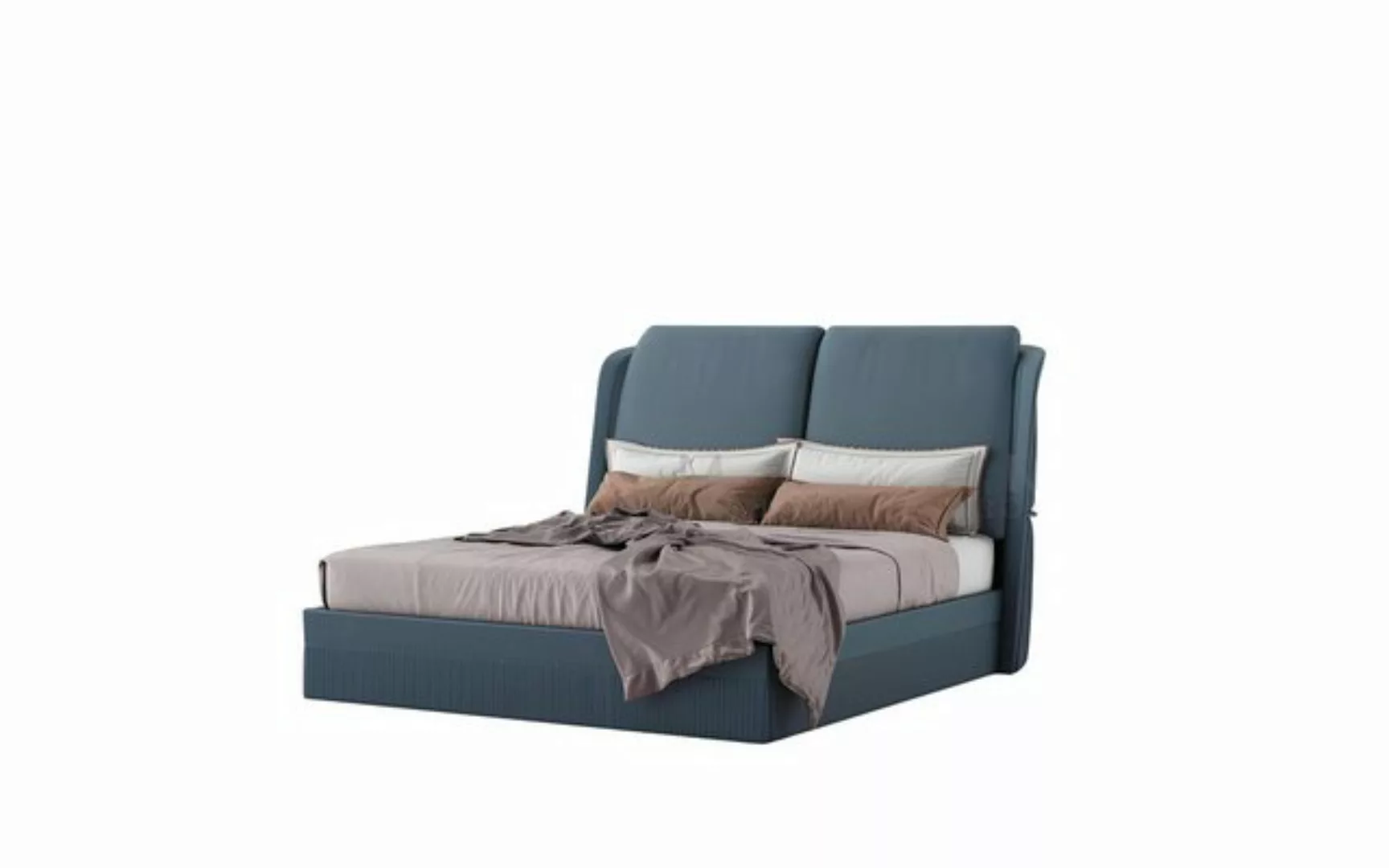 Xlmoebel Bett Neu Blaues Doppelbett Design Luxus Schlafzimmermöbel Luxus Sc günstig online kaufen