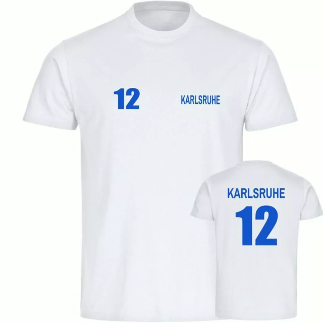 multifanshop T-Shirt Herren Karlsruhe - Trikot Nummer 12 - Männer günstig online kaufen