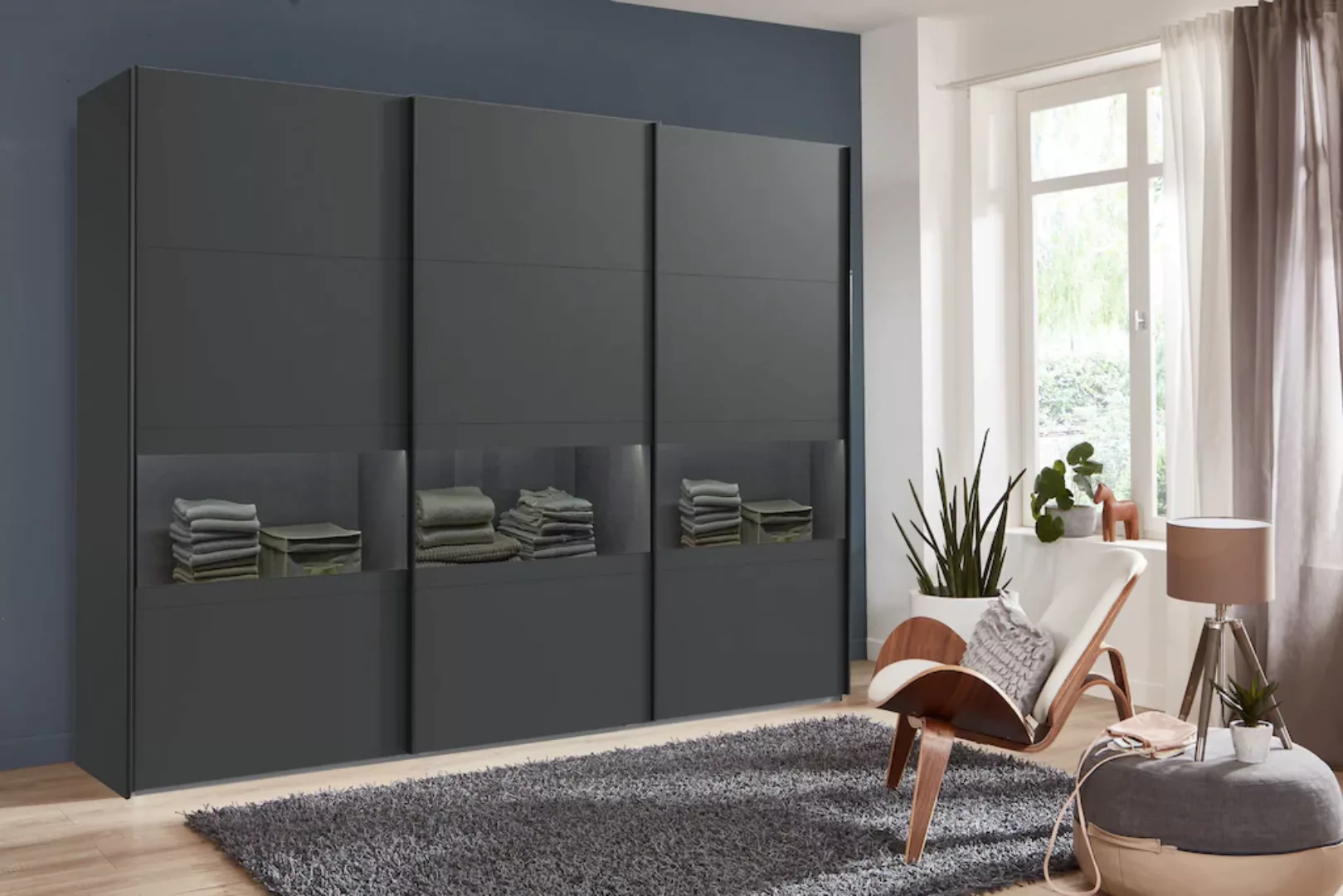 Wimex Schwebetürenschrank "Easy Plus", mit Rauchglas Holmtüren günstig online kaufen