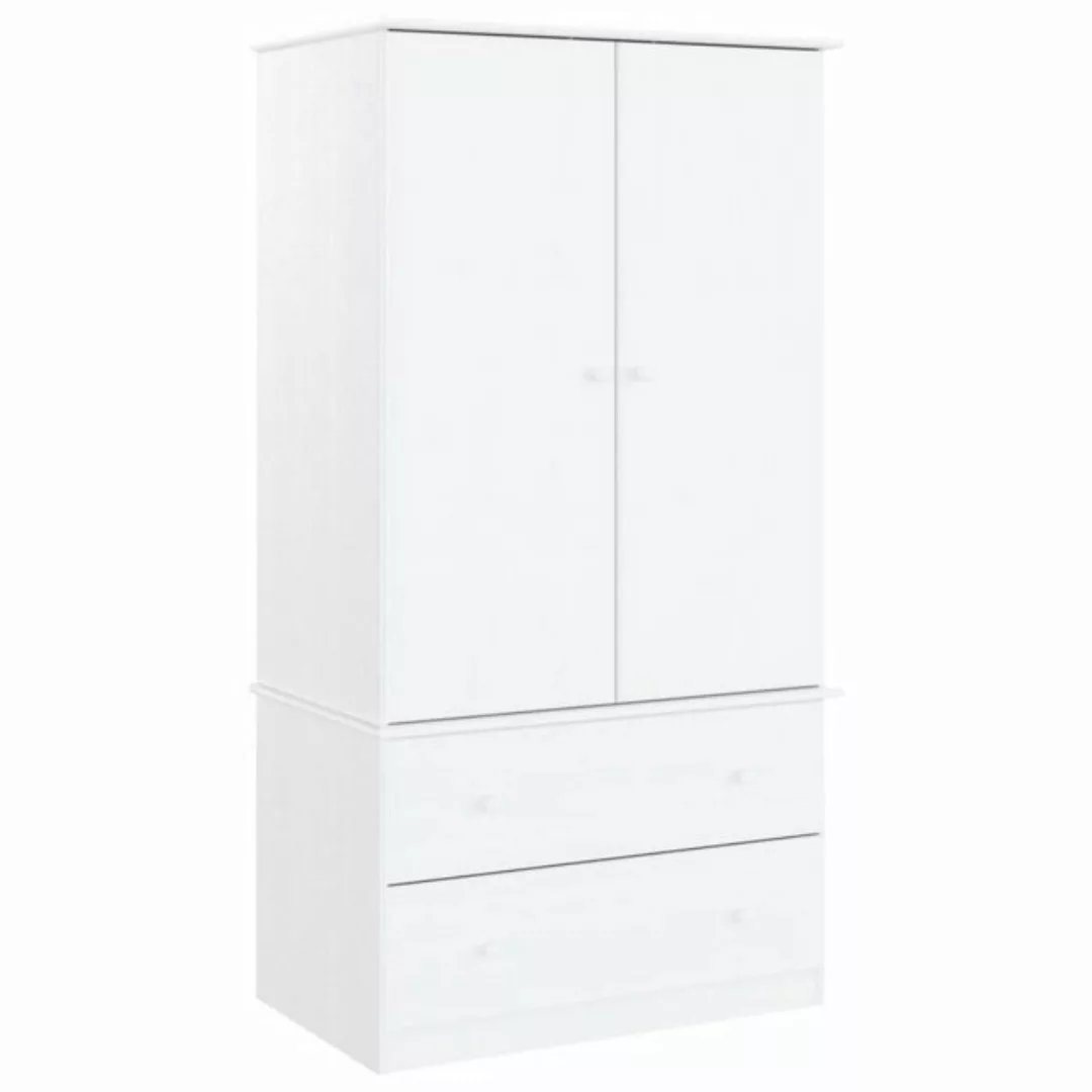 furnicato Kleiderschrank ALTA Weiß 90x55x170 cm Massivholz Kiefer (1-St) günstig online kaufen