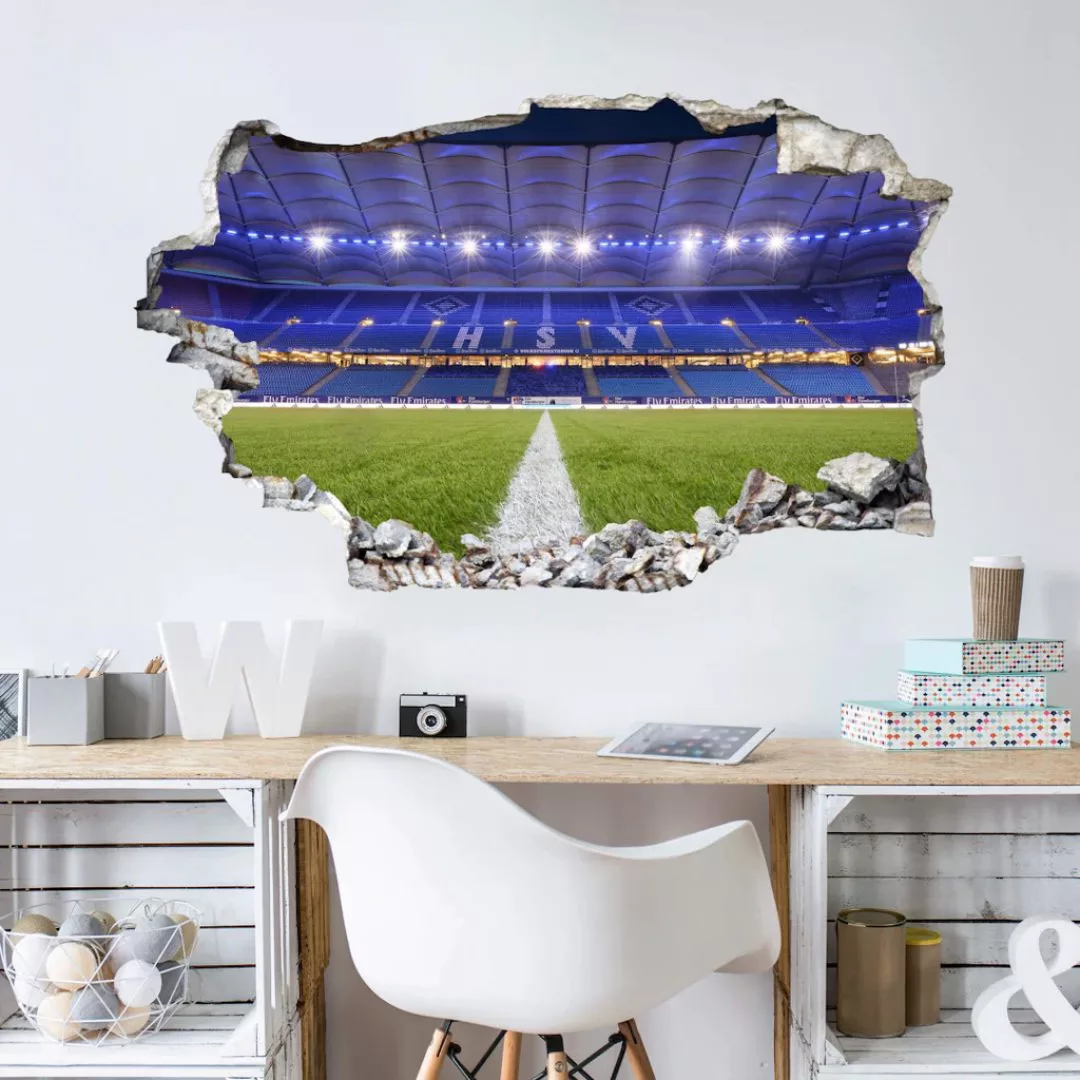 Wall-Art Wandtattoo "3D Fußball HSV Arena 03", (1 St.), selbstklebend, entf günstig online kaufen