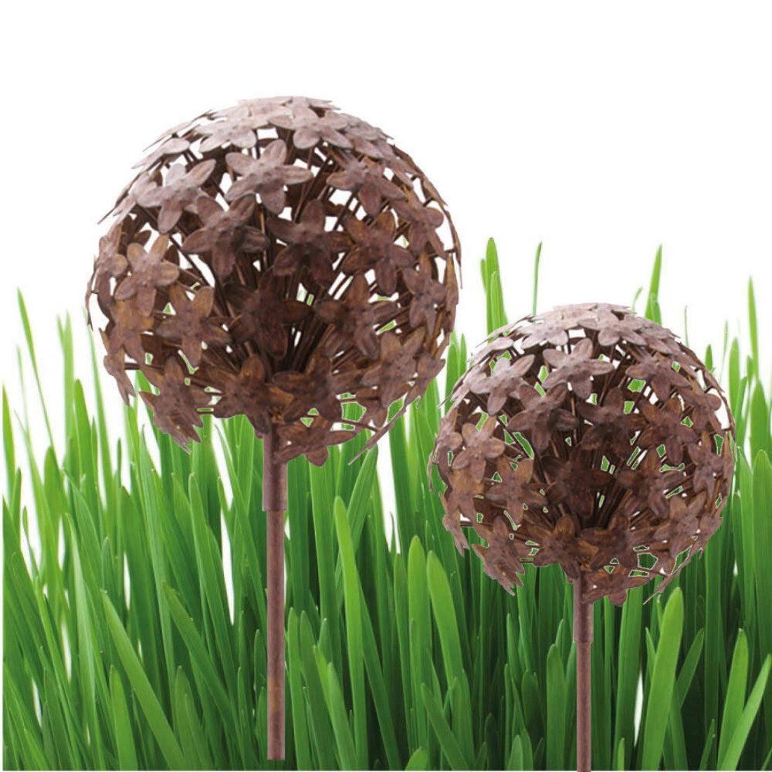 finehomegarden Gartenstecker Pflanzstecker Allium rusty "ArtFerro" günstig online kaufen