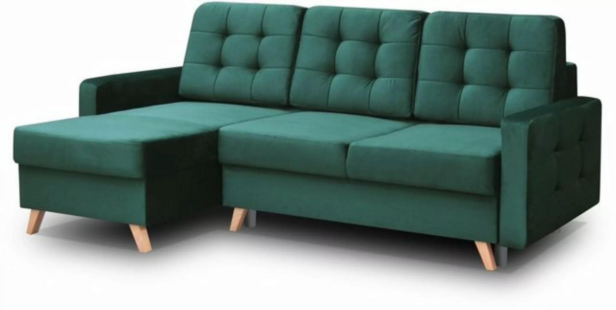 Beautysofa Polsterecke Skandinavisches Set VINCI - Ecksofa, Sessel oder Puf günstig online kaufen