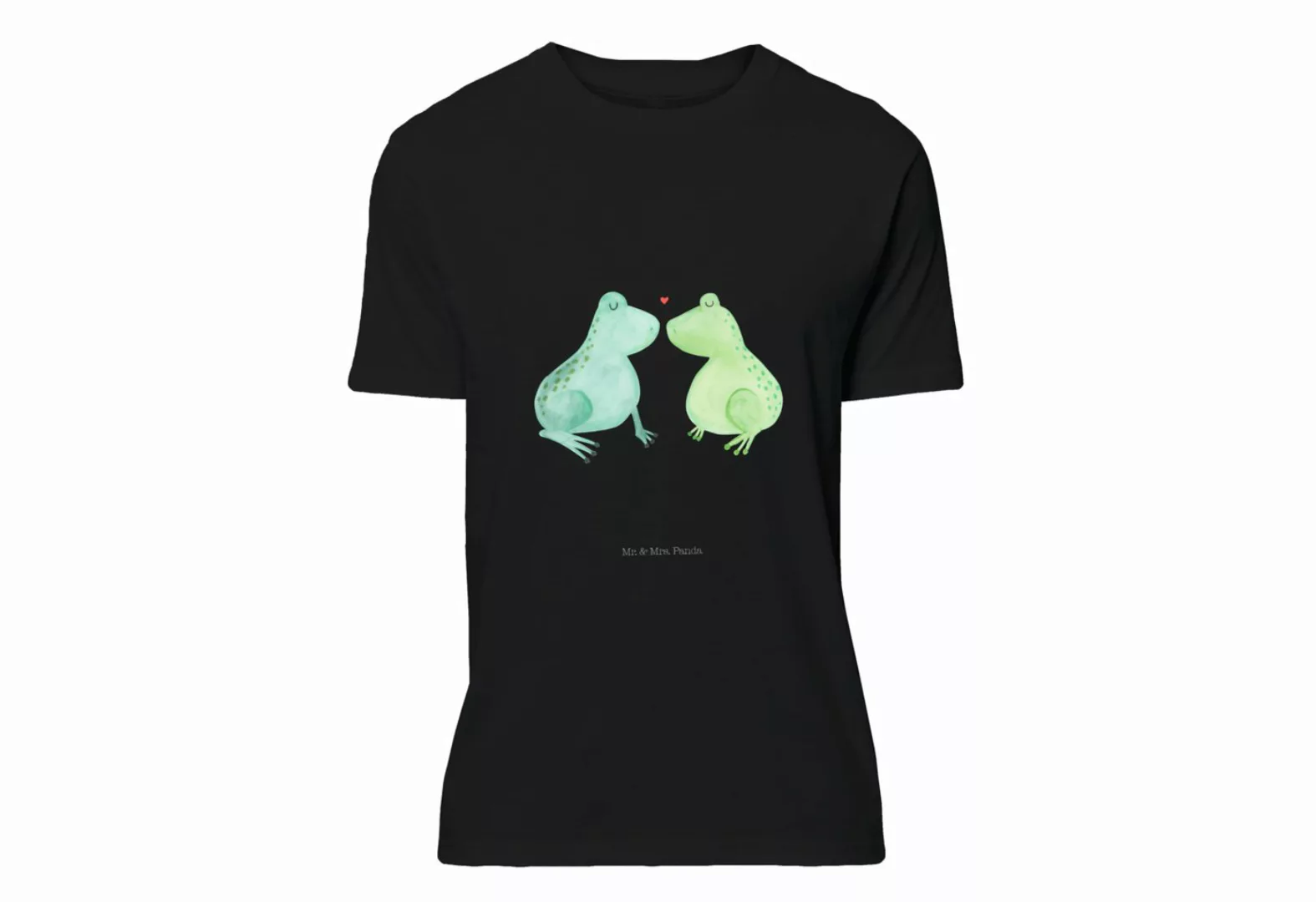 Mr. & Mrs. Panda T-Shirt Frosch Liebe - Schwarz - Geschenk, Geschenk Freund günstig online kaufen