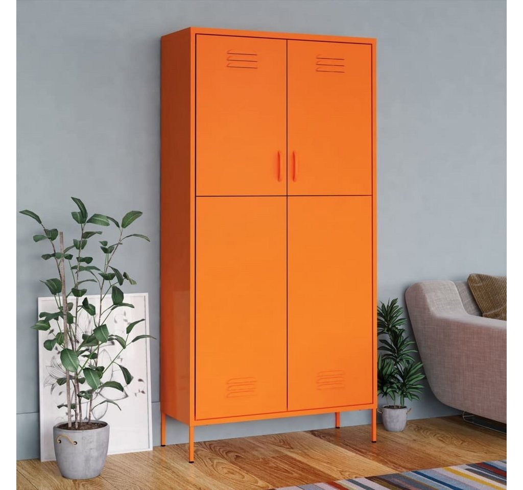 furnicato Kleiderschrank Orange 90x50x180 cm Stahl (1-St) günstig online kaufen