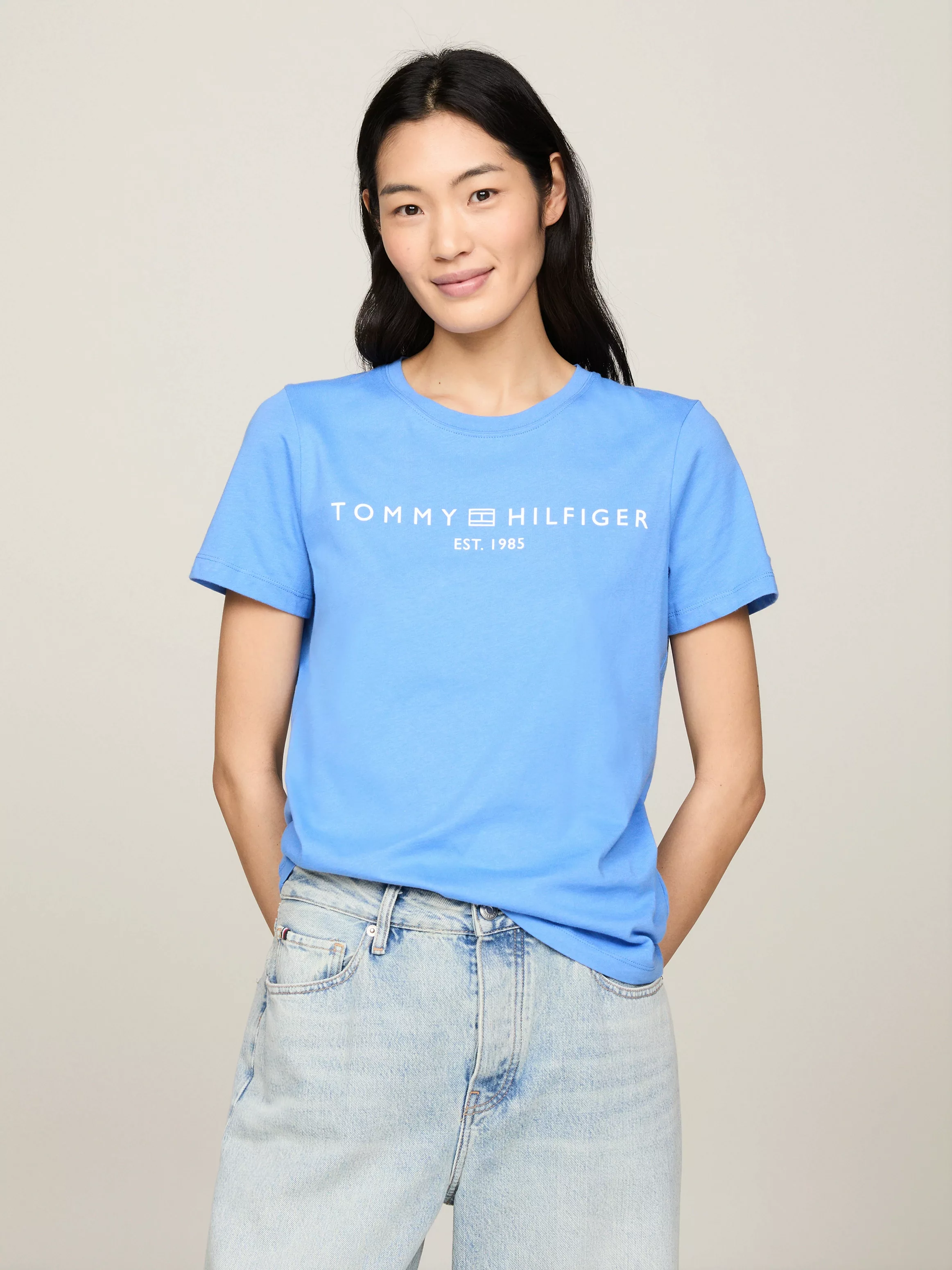 Tommy Hilfiger T-Shirt REG CORP LOGO C-NK SS mit Tommy Hilfiger Logoschrift günstig online kaufen