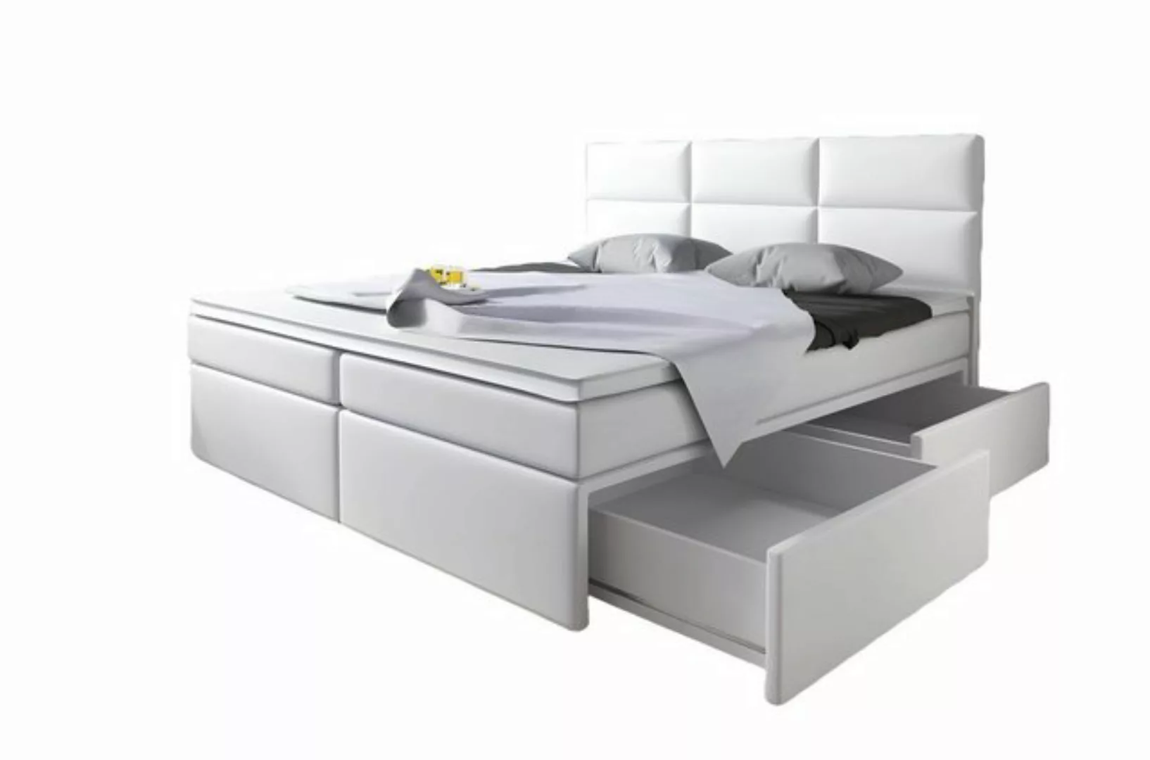 JVmoebel Bett, Boxspring Betten Bett Polster Kunstleder Designer Hotel Dopp günstig online kaufen