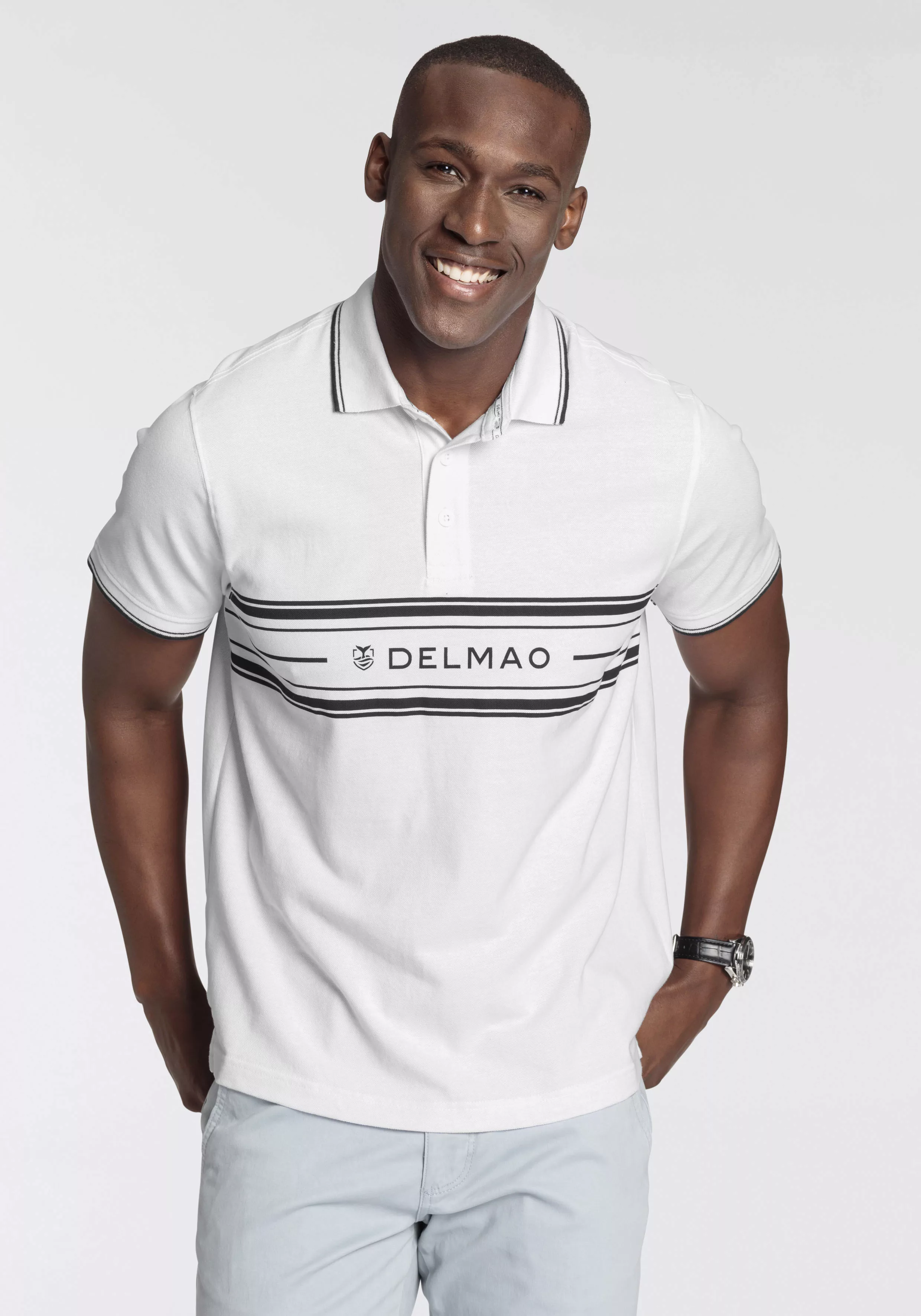 DELMAO Poloshirt, mit Print günstig online kaufen