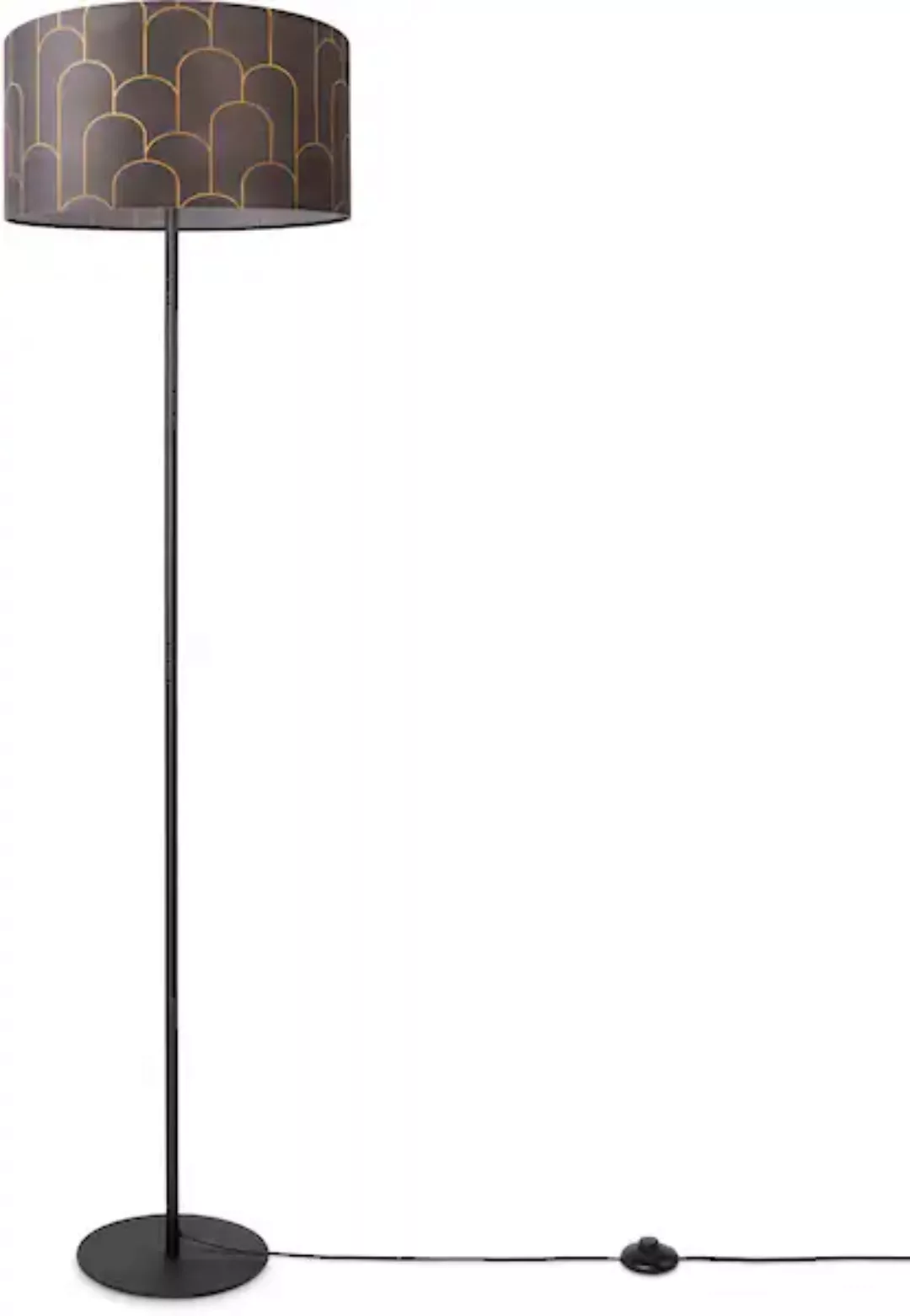 Paco Home Stehlampe »Luca Pillar«, Stehlampe Mit Schirm Wohnzimmer Lampensc günstig online kaufen