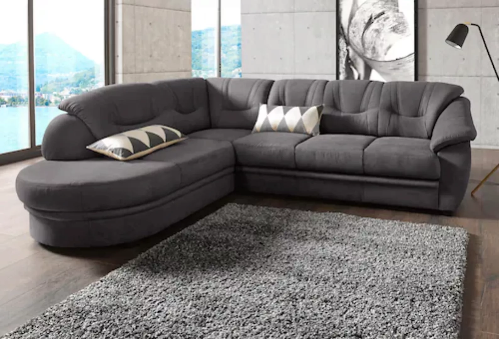 sit&more Ecksofa »Savoni L-Form«, wahlweise mit Bettfunktion günstig online kaufen