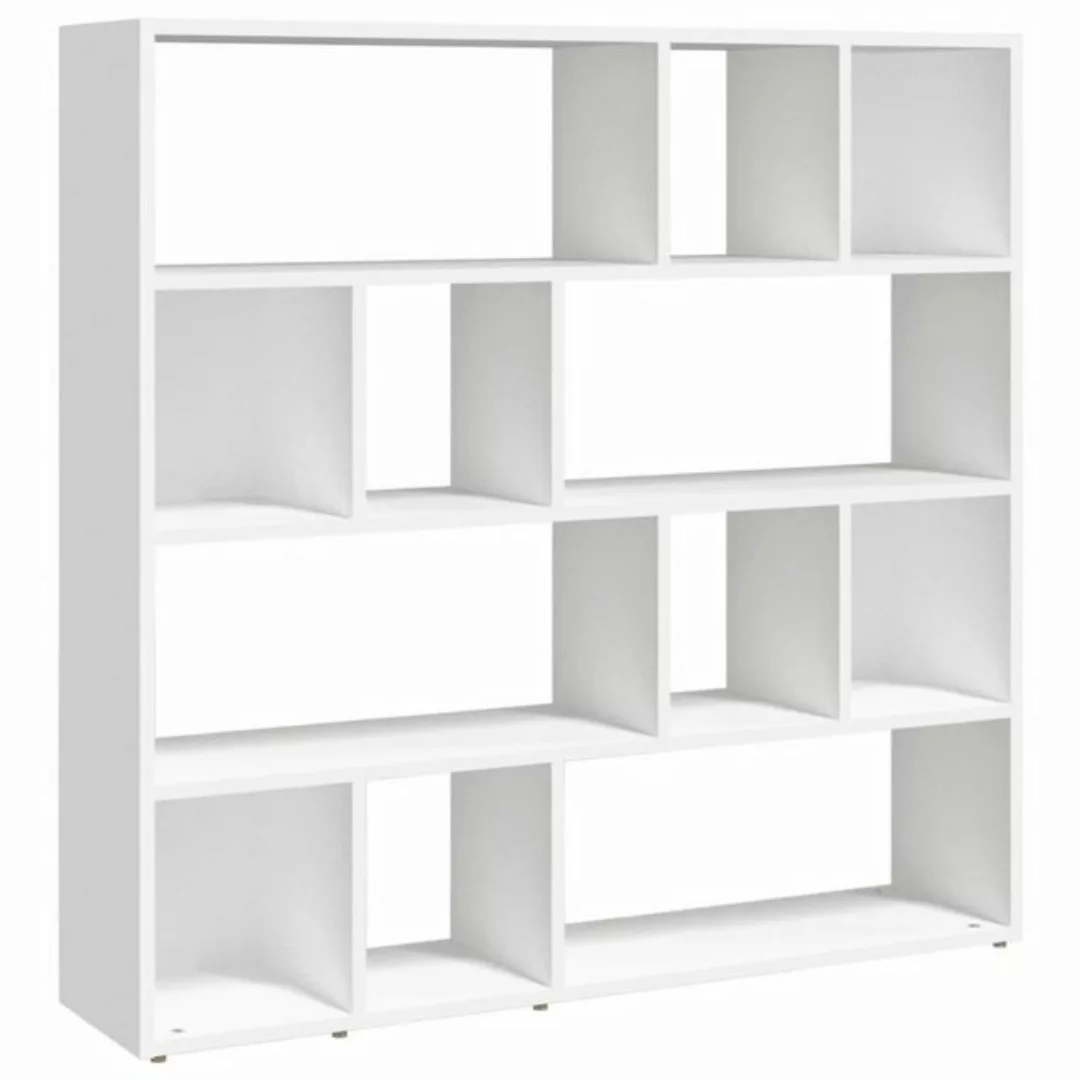 vidaXL Bücherregal Bücherregal Raumteiler Weiß 105x24x102 cm Regal günstig online kaufen