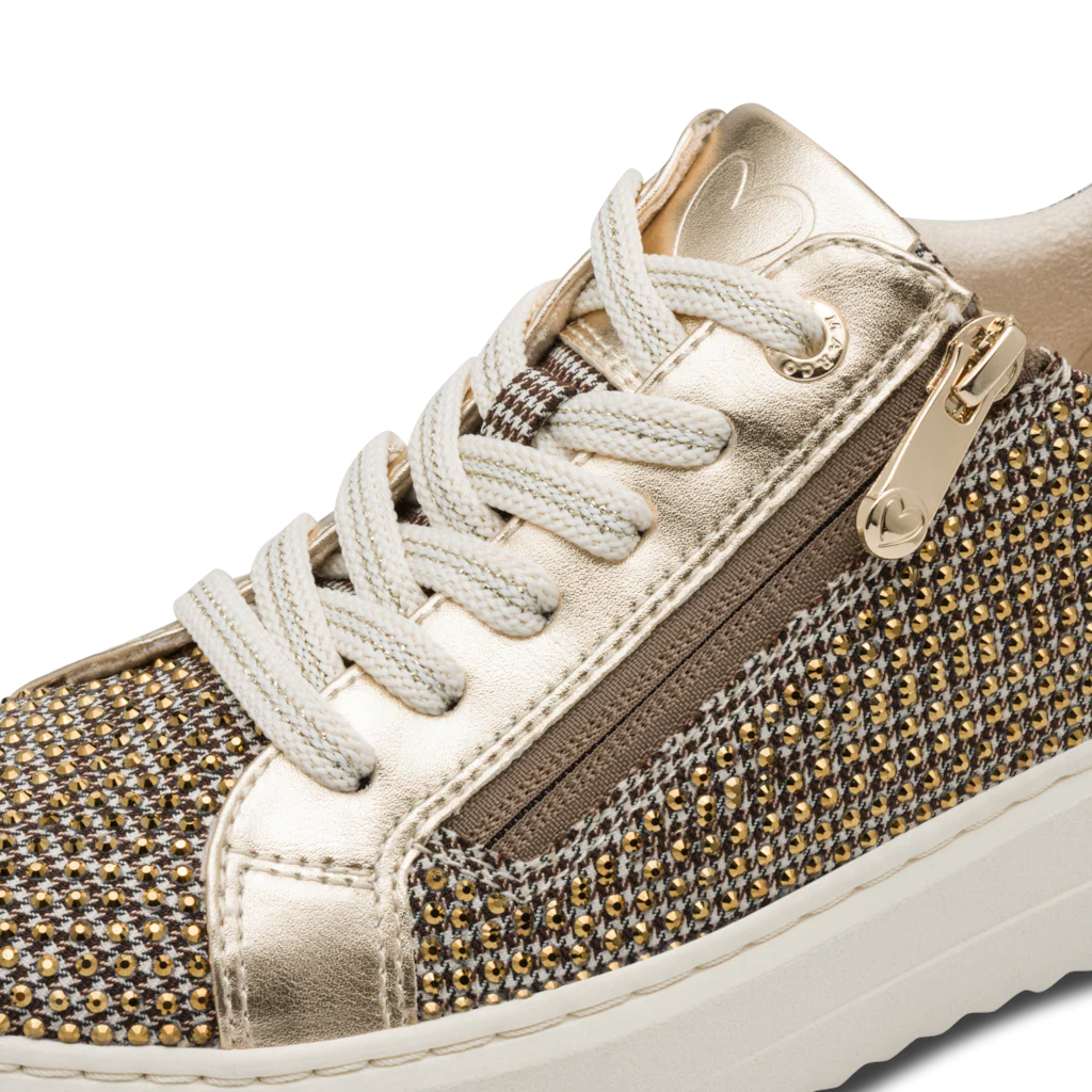MARCO TOZZI Plateausneaker, Freizeitschuh, Halbschuh, Schnürschuh mit funke günstig online kaufen