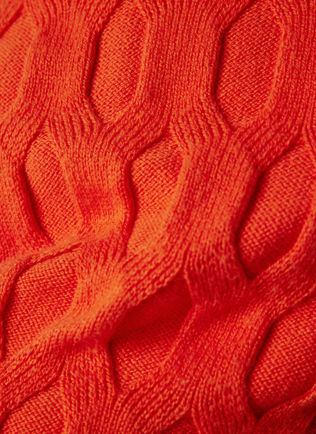 Rabe Strickpullover "RABE Modischer Zopfmuster-Pullover in Orange" günstig online kaufen