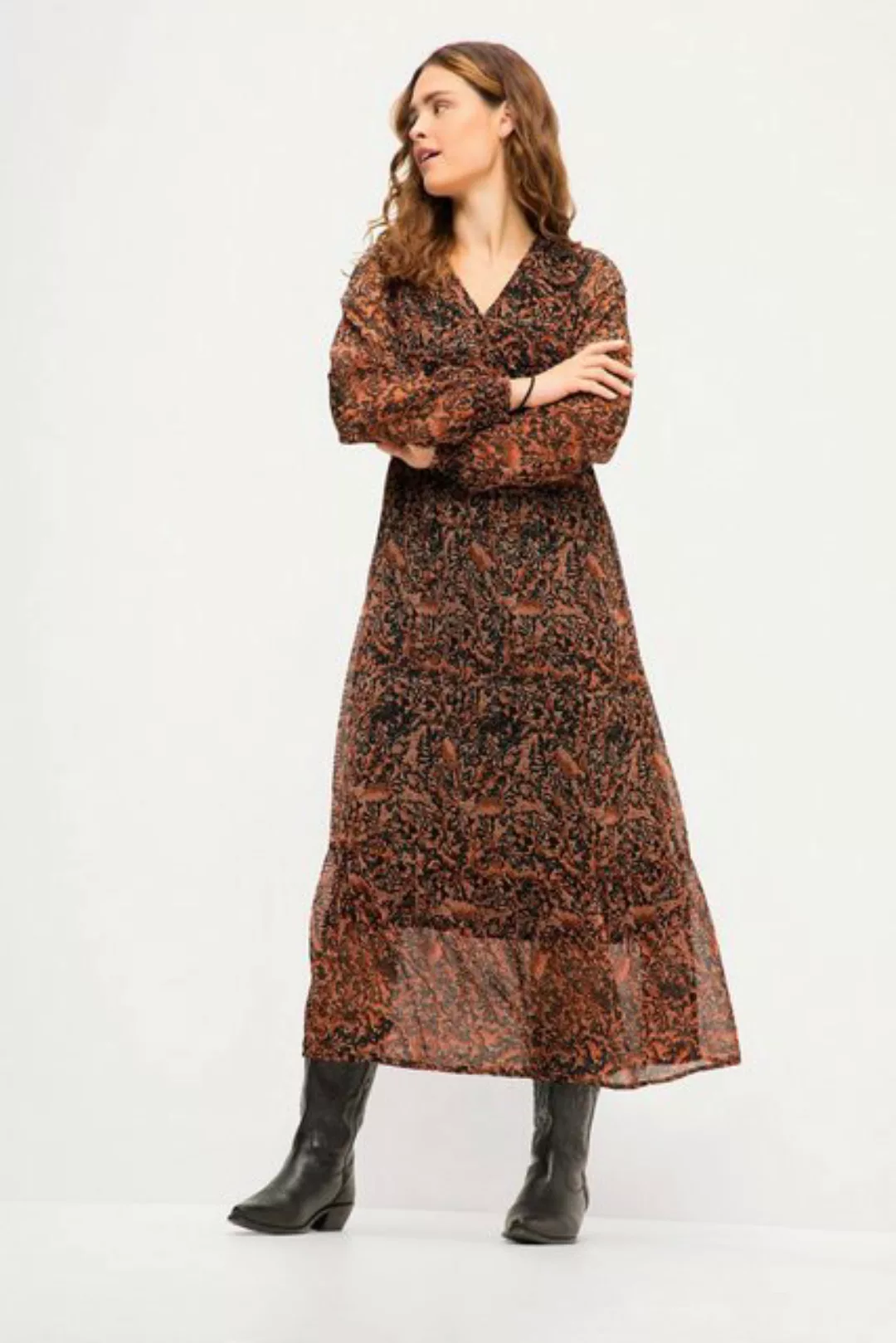 Studio Untold Sommerkleid Maxikleid A-Line Paisley Print V-Ausschnitt günstig online kaufen