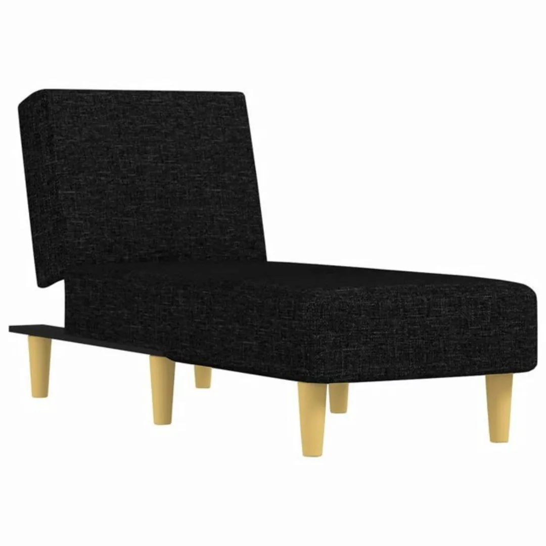 vidaXL Chaiselongue Chaiselongue Schwarz Stoff, 1 Teile günstig online kaufen