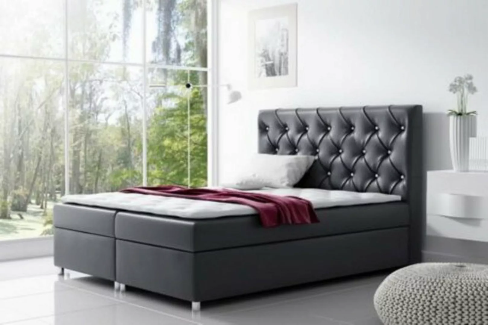 JVmoebel Bett, Chesterfield Bett Modern Boxspringbett Doppelbett Polsterbet günstig online kaufen