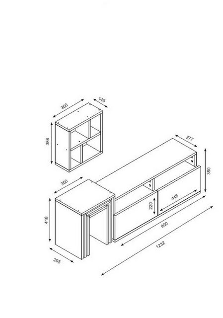 Skye Decor TV-Schrank Schränke, 41,8x123,2x29,5 cm, 100% Melaminbeschichtet günstig online kaufen