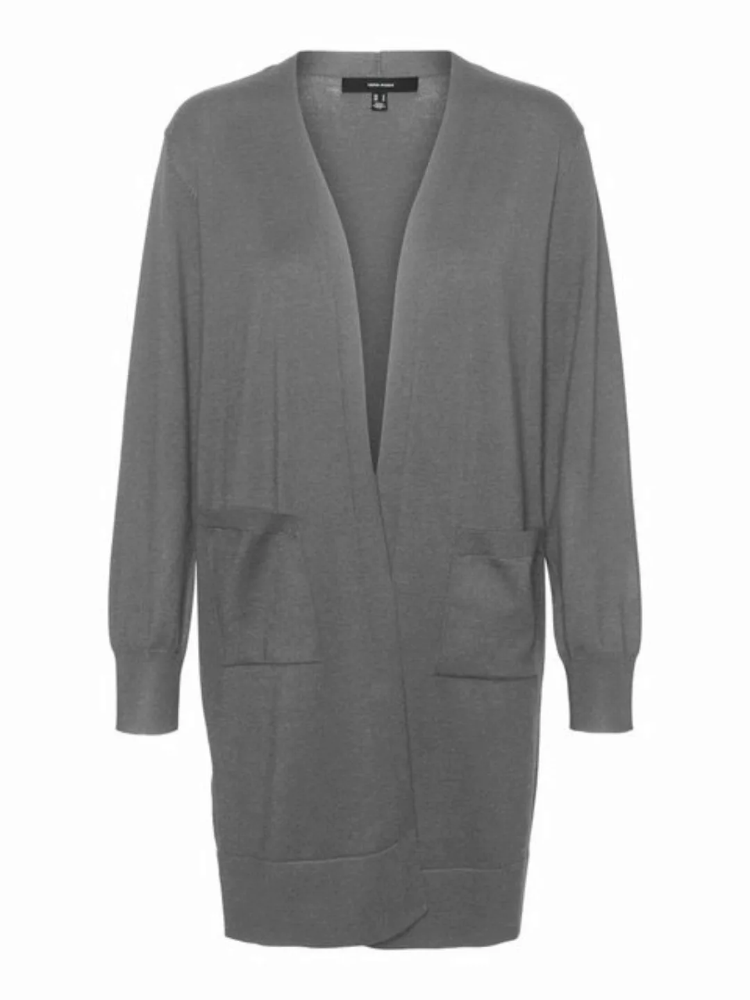 Vero Moda Cardigan Damen Cardigan lange Strickjacke loose fit 7943 in Grau- günstig online kaufen