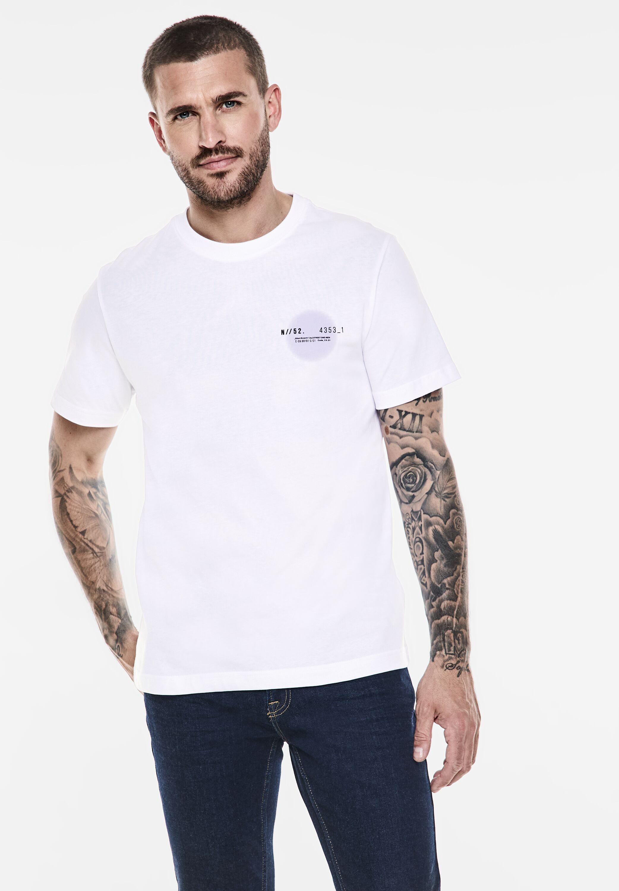 STREET ONE MEN T-Shirt aus reiner günstig online kaufen