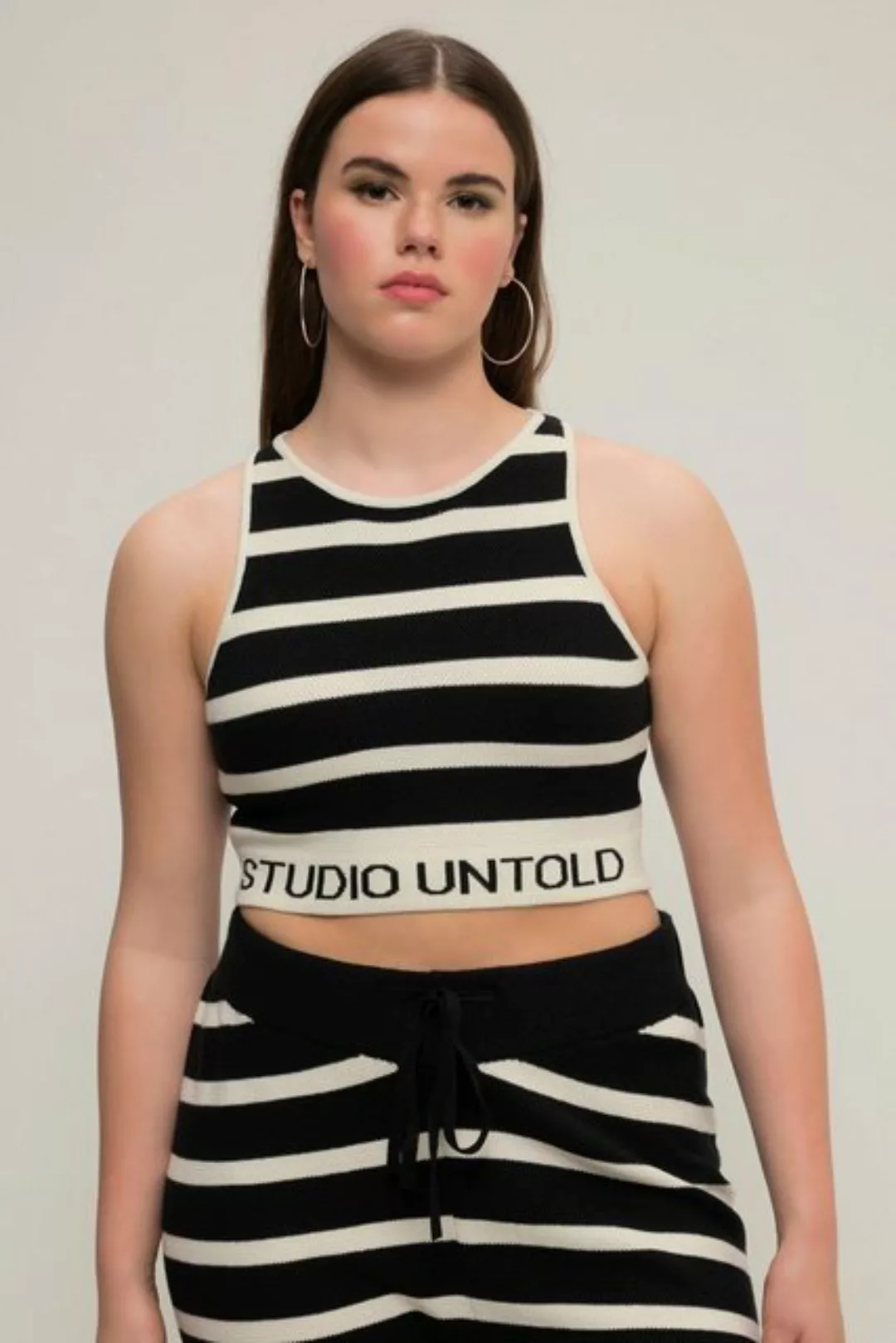 Studio Untold Longtop Strick-Top Tight Shape Ringel günstig online kaufen