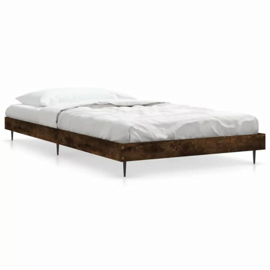 furnicato Bett Bettgestell Räuchereiche 90x190 cm Holzwerkstoff günstig online kaufen