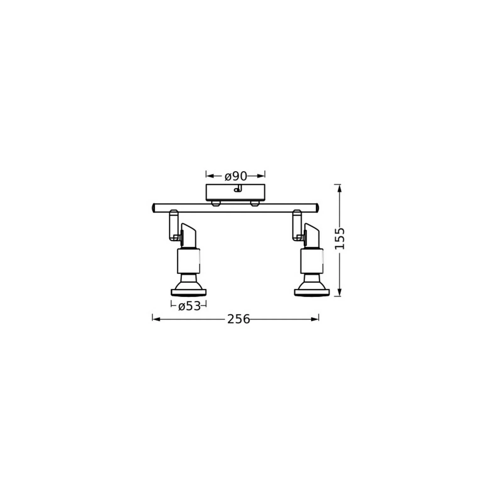 OSRAM Deckenstrahler, schwarz 2-flg. Metall GU10-LED 927 dim günstig online kaufen