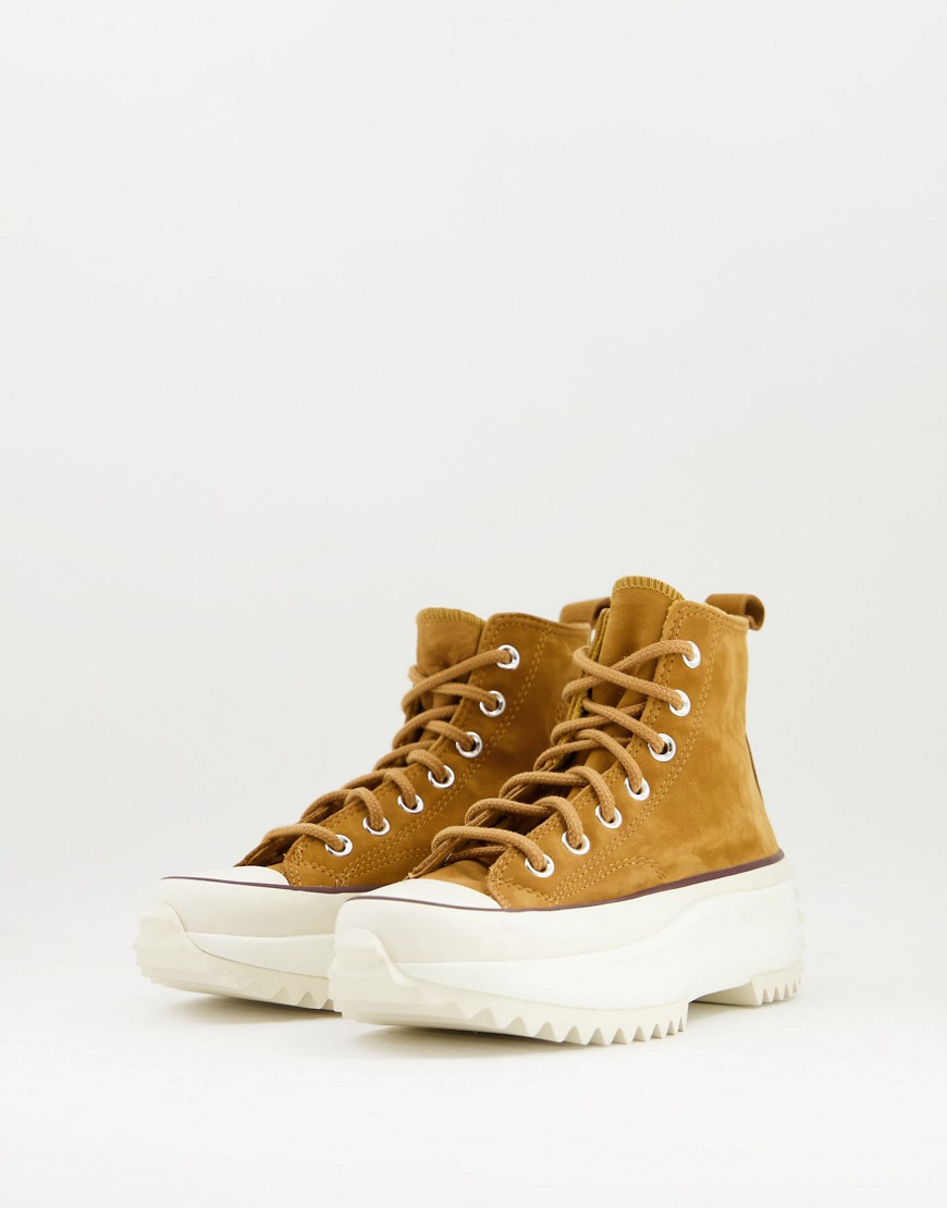 Converse – Run Star Hike – Sneaker aus Nubukleder in Weizenbraun günstig online kaufen