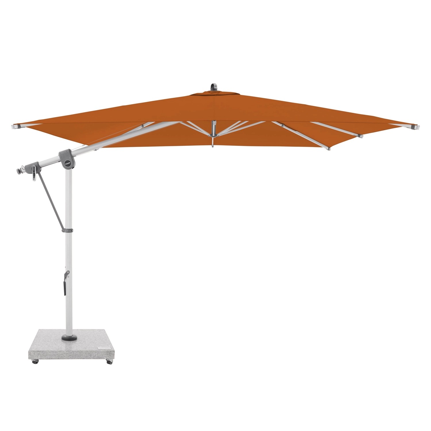 Doppler Ampelschirm Expert 300 cm x 300 cm Terracotta mit Kurbelmechanik günstig online kaufen