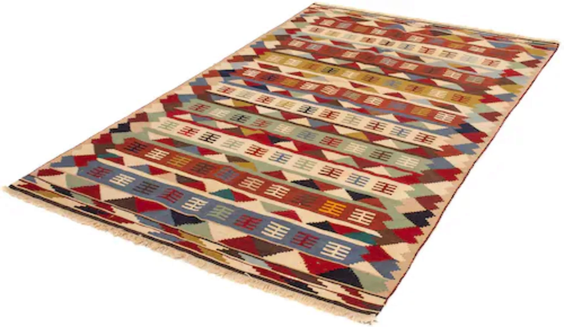 morgenland Wollteppich »Kelim - Oriental - 200 x 127 cm - mehrfarbig«, rech günstig online kaufen