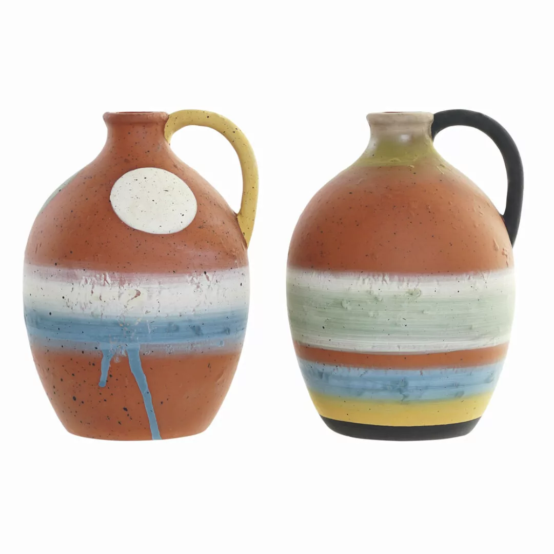 Vase Dkd Home Decor Terrakotta Boho (14.5 X 14 X 20 Cm) (2 Pcs) günstig online kaufen