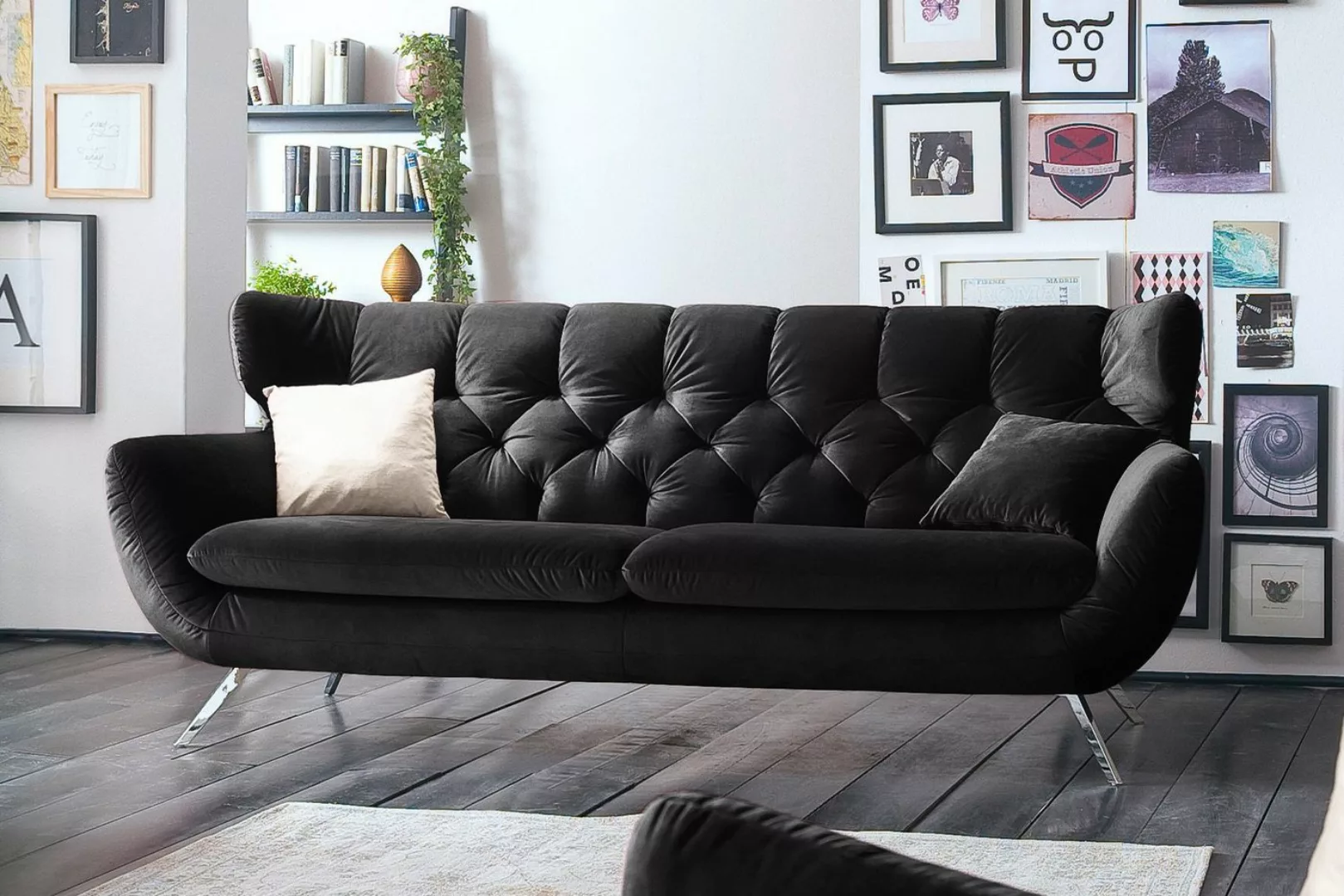 KAWOLA 3-Sitzer CHARME, Sofa Velvet od. Cord versch. Farben günstig online kaufen