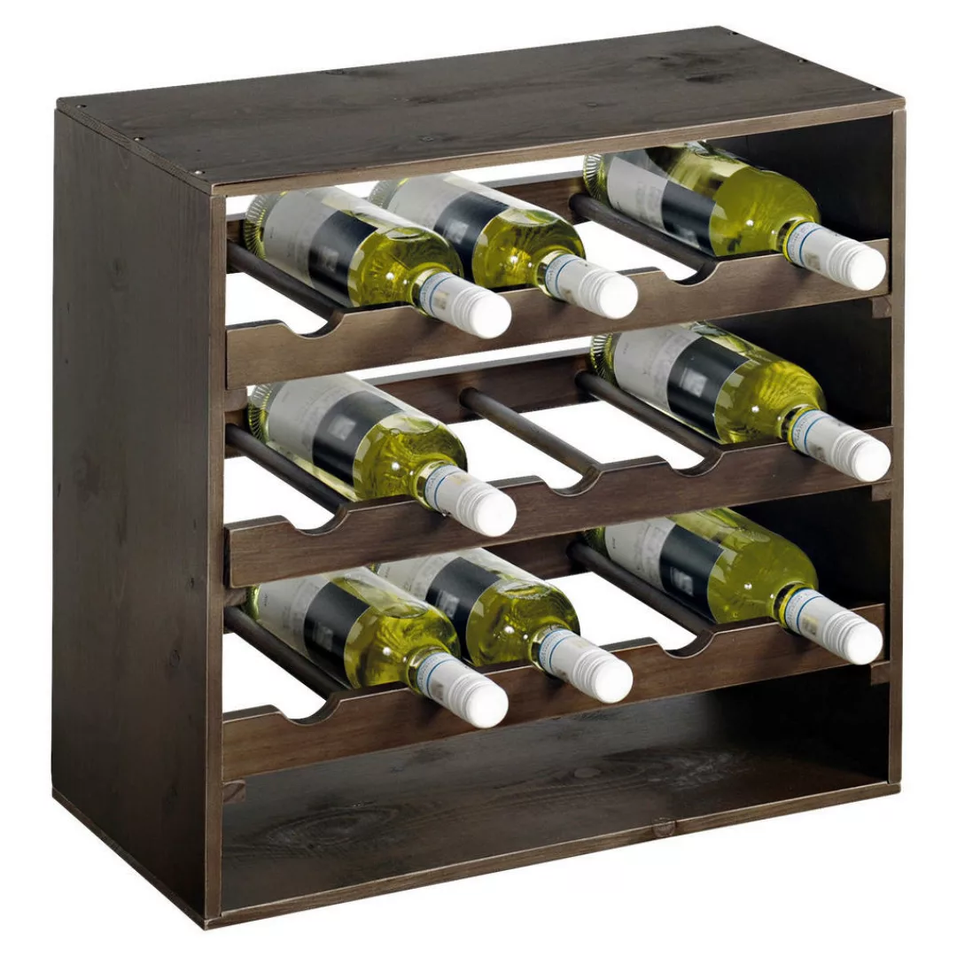 Kesper Weinregal stapelbar natur Kiefer B/H/T: ca. 50x50x25 cm günstig online kaufen