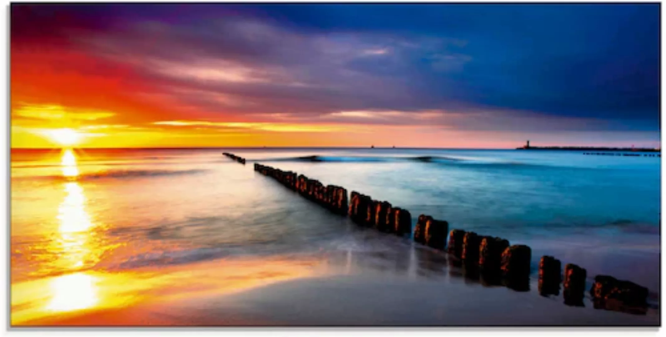 Artland Glasbild "Ostsee mit schönem Sonnenaufgang", Strand, (1 St.), in ve günstig online kaufen