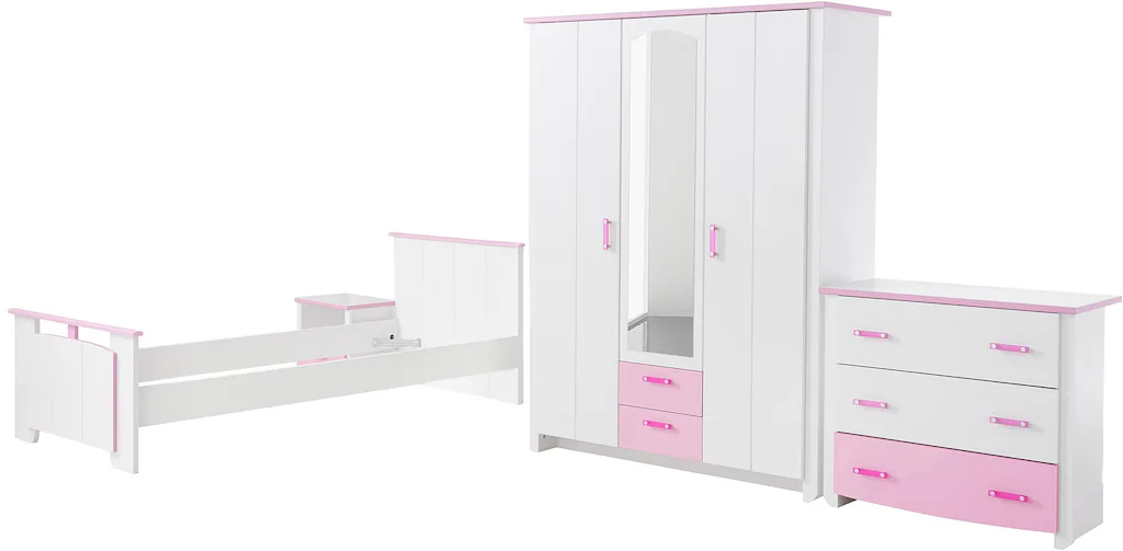 Parisot Jugendzimmer-Set "Biotiful", (Set, 4 St., Bett, Nachttisch, Schrank günstig online kaufen