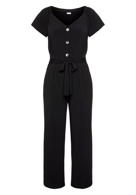 LASCANA Culotte-Overall, luftiger Jumpsuit mit Blumenprint, knitterfrei günstig online kaufen
