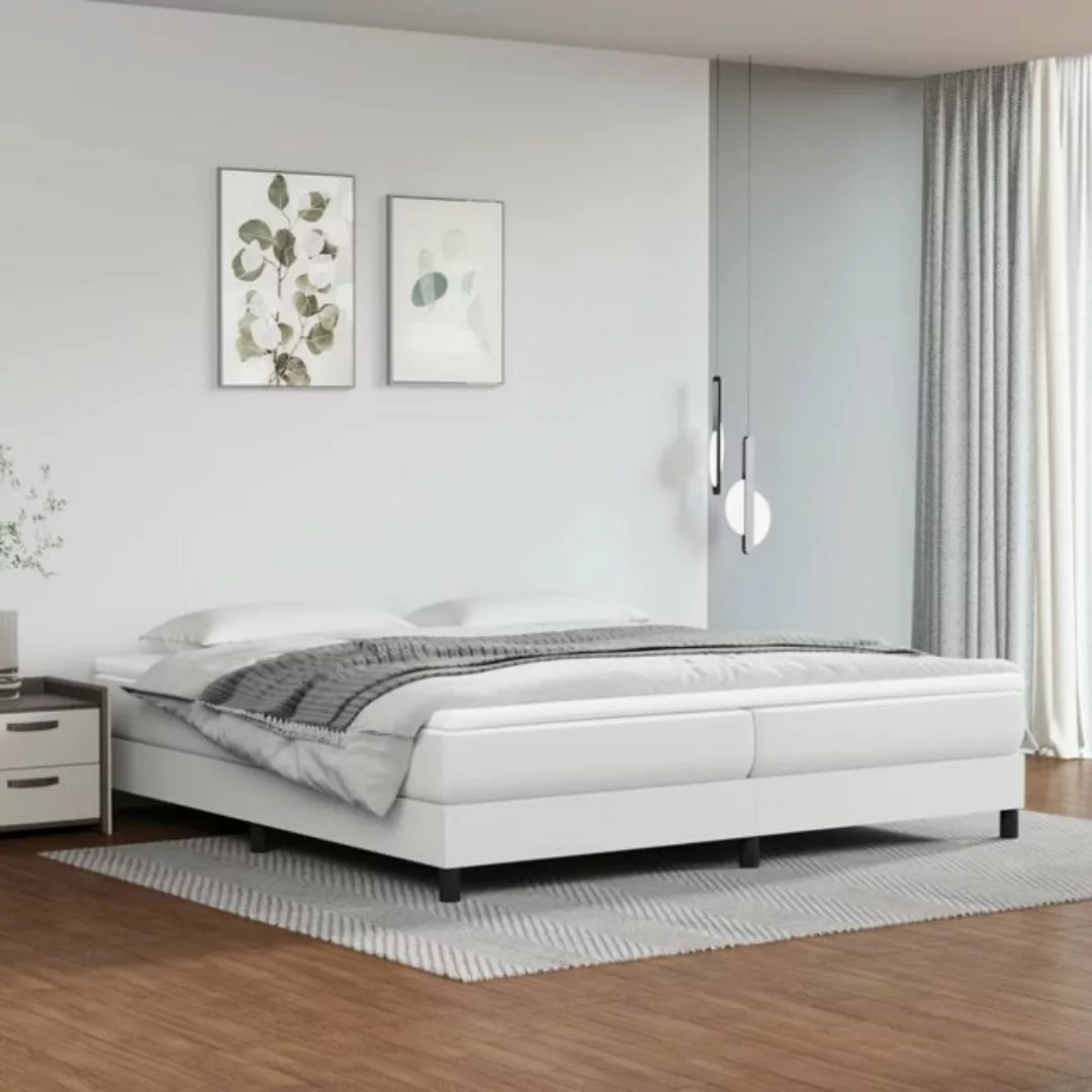 Vidaxl Boxspringbett Weiß 200x200 Cm Kunstleder günstig online kaufen