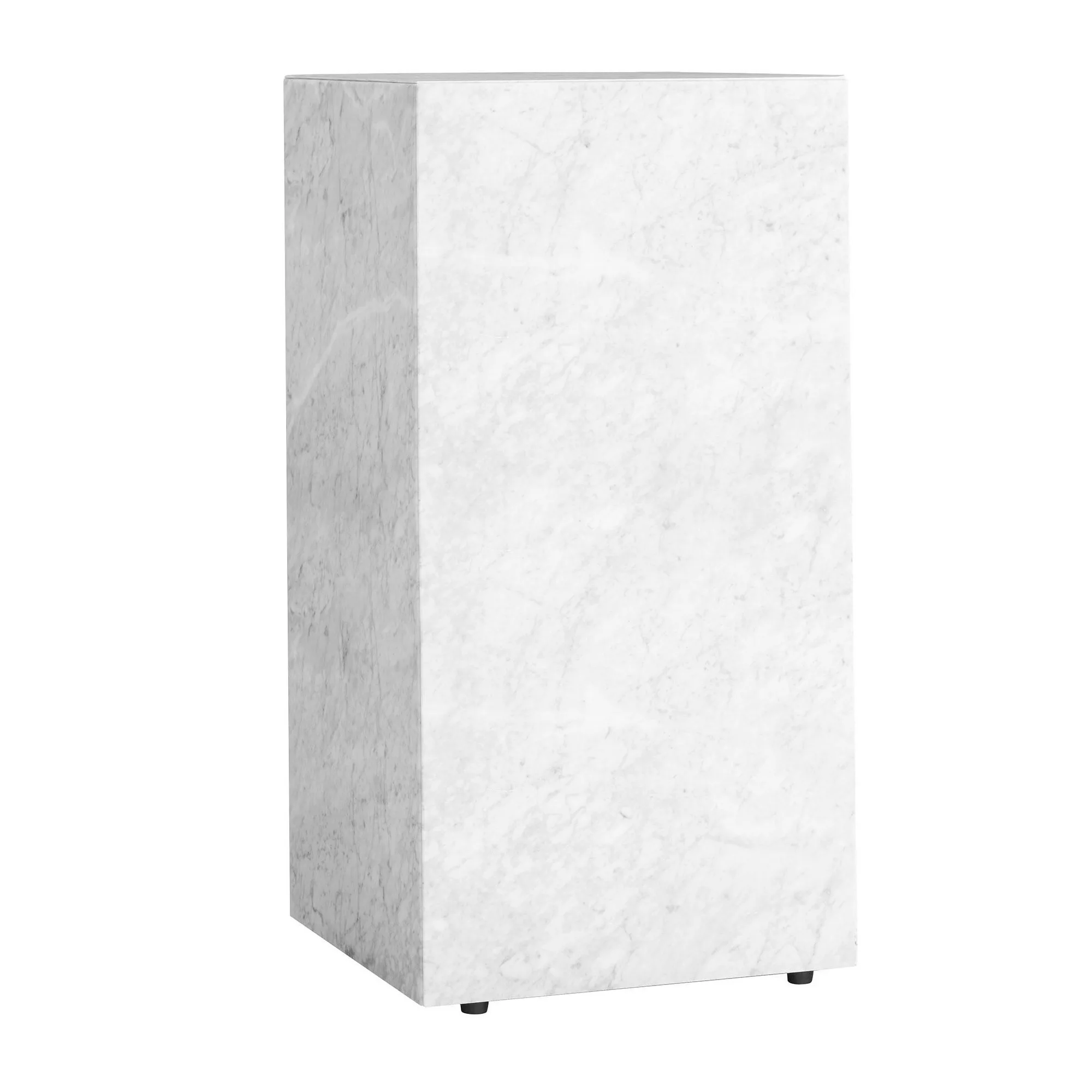Beistelltisch Plinth Tall stein beige / Marmor - 30 x 30 x H 51 cm - Audo C günstig online kaufen