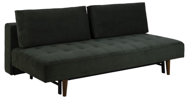 ACTONA GROUP Schlafsofa in dunkelgrün, Stoff, Rubberwood - 200x83x105cm (Bx günstig online kaufen