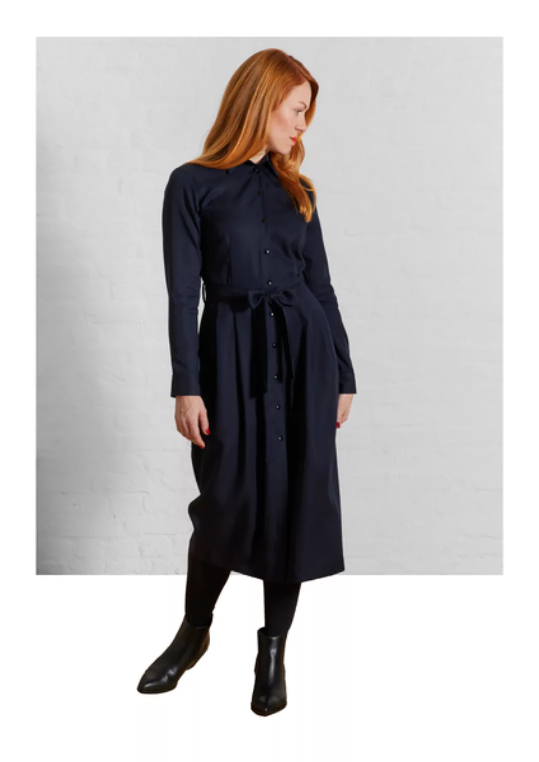 Dress Marie, Navy - Damenkleid Aus Tencel günstig online kaufen