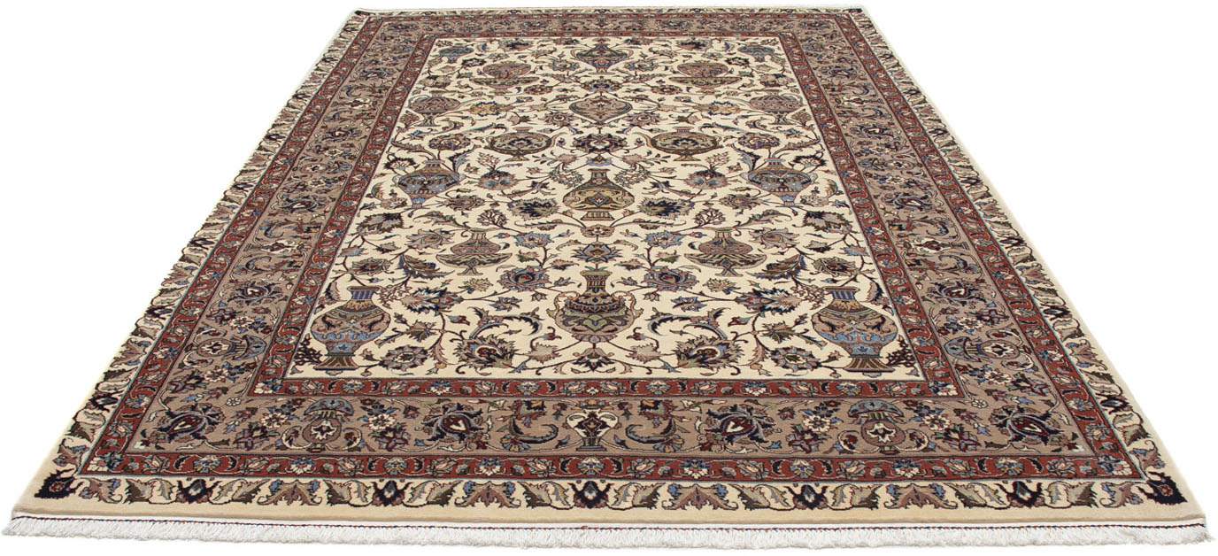 morgenland Wollteppich »Kaschmar Blumenmuster Beige 300 x 200 cm«, rechteck günstig online kaufen