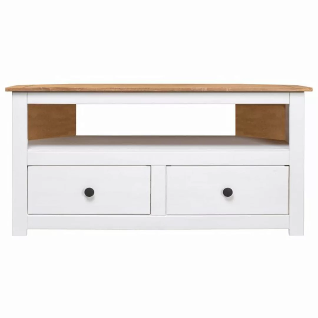 vidaXL TV-Schrank TV-Eckschrank Weiß 93 x 49 x 49 cm Massivholz Panama-Kief günstig online kaufen