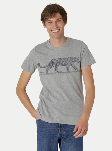 Bio-herren-t-shirt V-neck Leopard günstig online kaufen