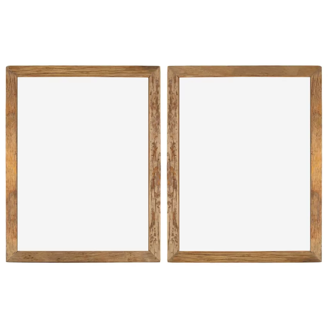 Bilderrahmen 2 Stk. 90x70 Cm Massives Altholz Und Glas günstig online kaufen