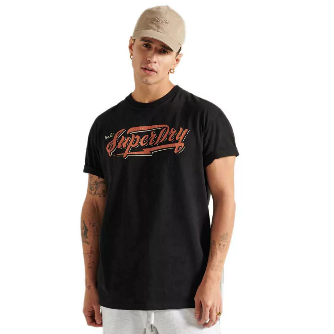 Superdry Boho Box Fit Graphic Kurzarm T-shirt M Black günstig online kaufen